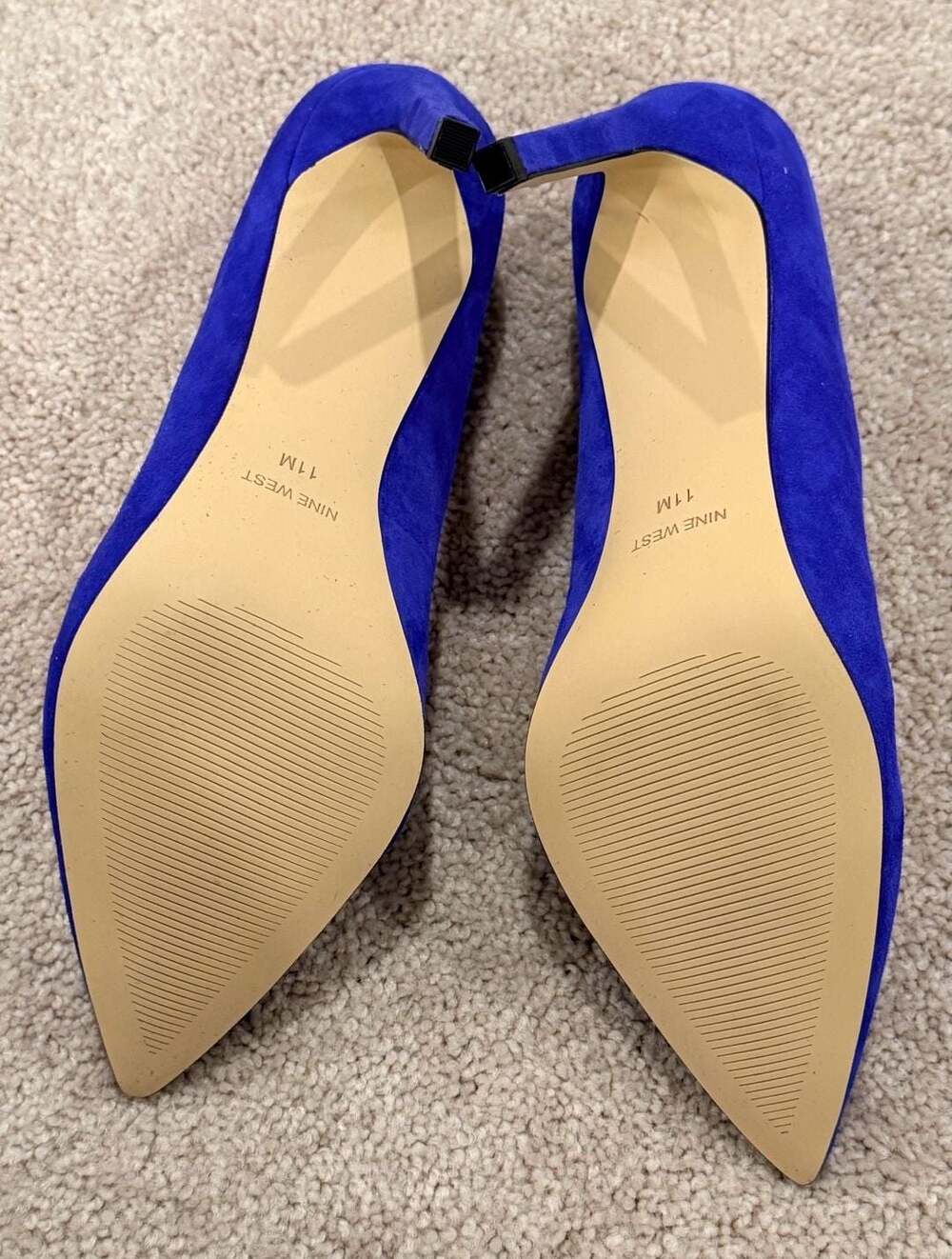 Nine West Tatiana Pointy Toe Stiletto Pumps in Blue Suede - Picture 6 of 6